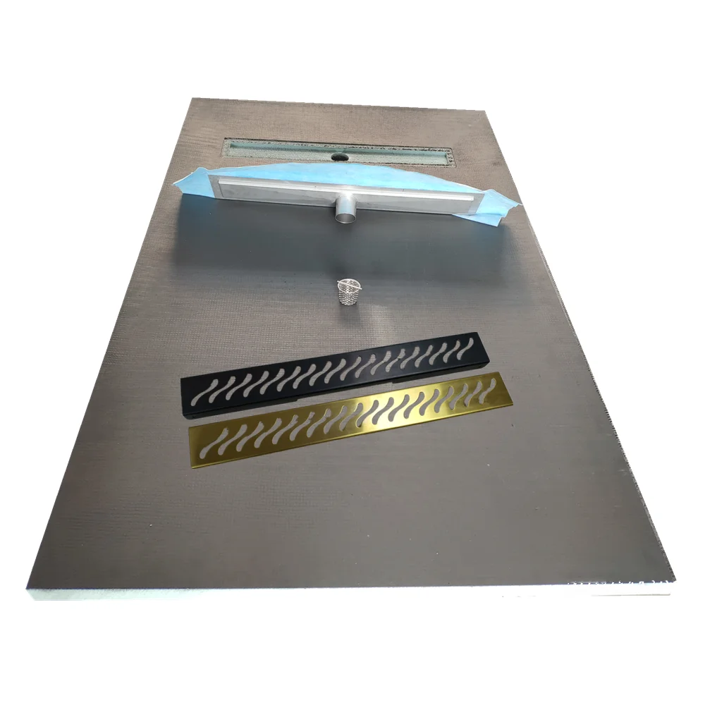 Corner Linear Drain Rectangle XPS Shower Tray/Base
