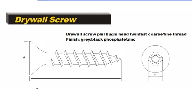 MALAXY Black Tornillos Parafusos 6x25 3.5*25mm Dry Wall Screw Drywall Screws 1 1/4 Fine Coarse Thread Black Phosphated