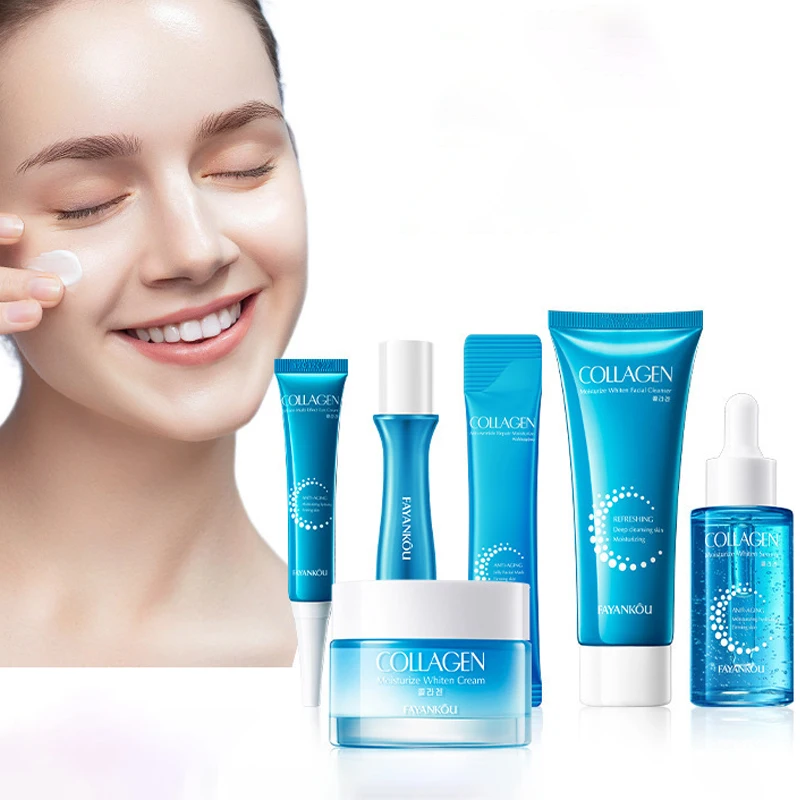 FAYANKOU face skin care collagen moisturising whitening facial wash cleanser roll on eye bag removal serum