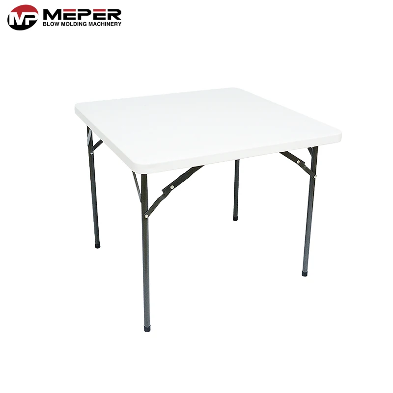 Factory price white plastic steel leg folding portable camping party table