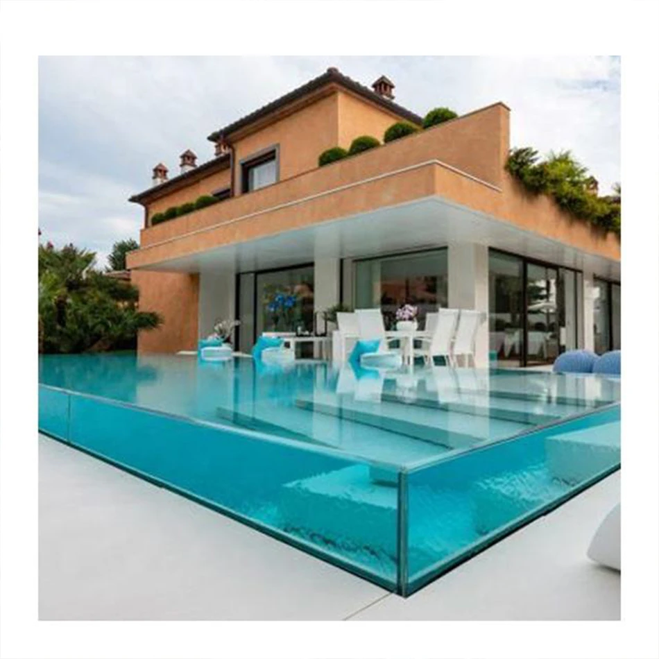 Pools Swimming Outdoor acrylic swimming pool above ground round curved acrylic swimming pool