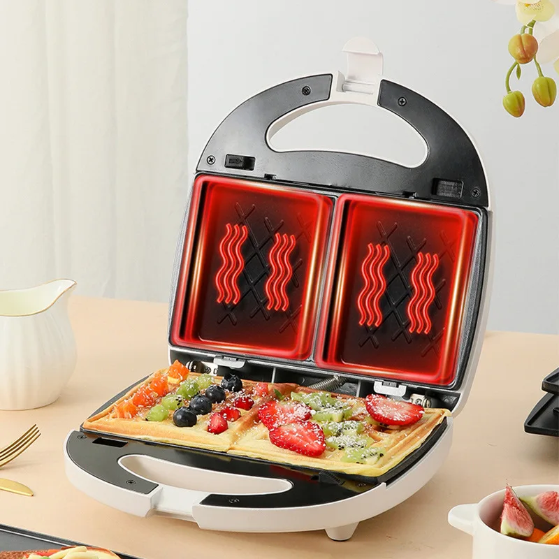 All-In-One Electric Mini Waffle Maker Machine Breakfast Toaster Sandwich Maker Artifact Home Toaster Kitchen Appliance