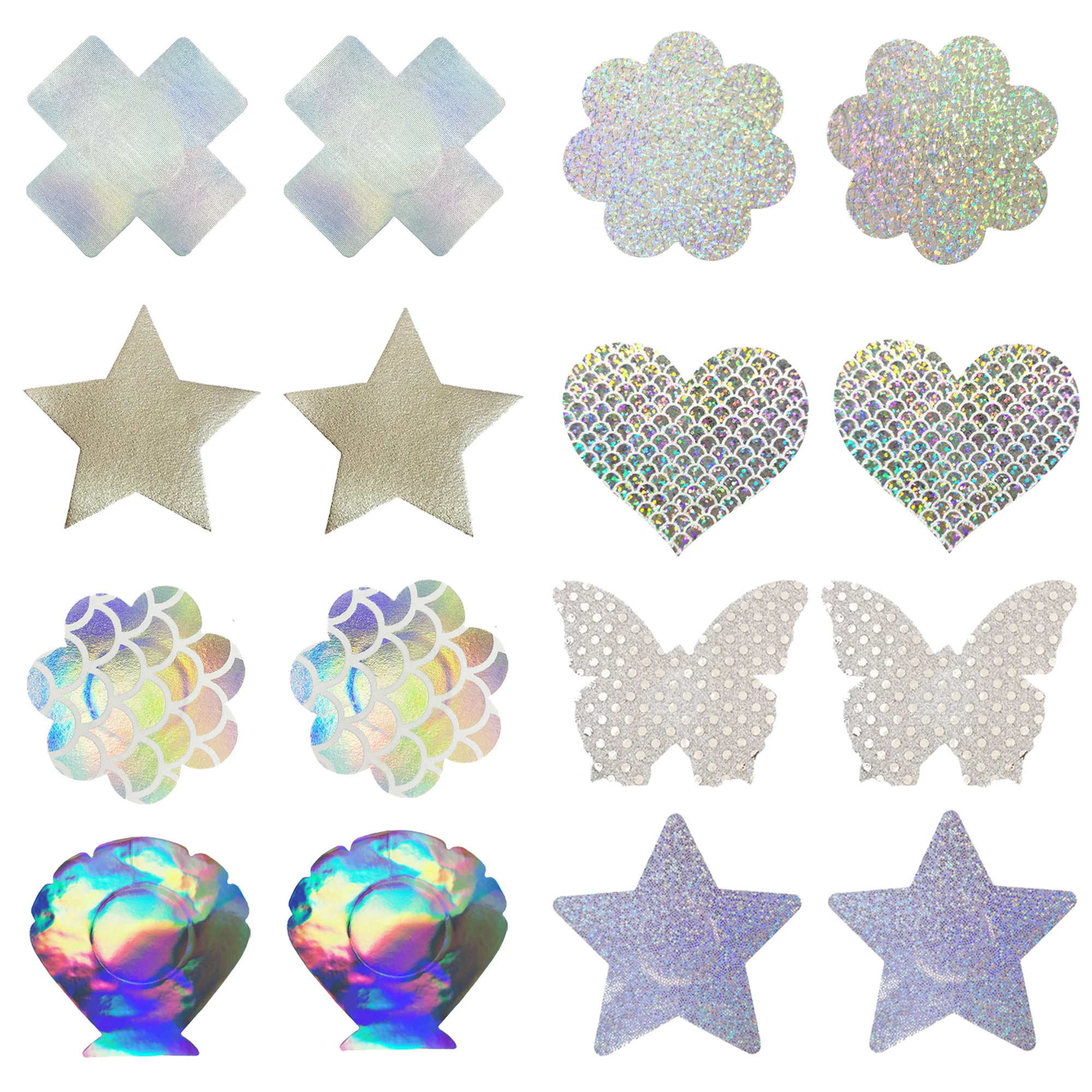 Heart Nipple Cover for Women Disposable Breast Pasties Different Nipple Sticker Cover Promotional Pasties Sexy X Nipple Pasties