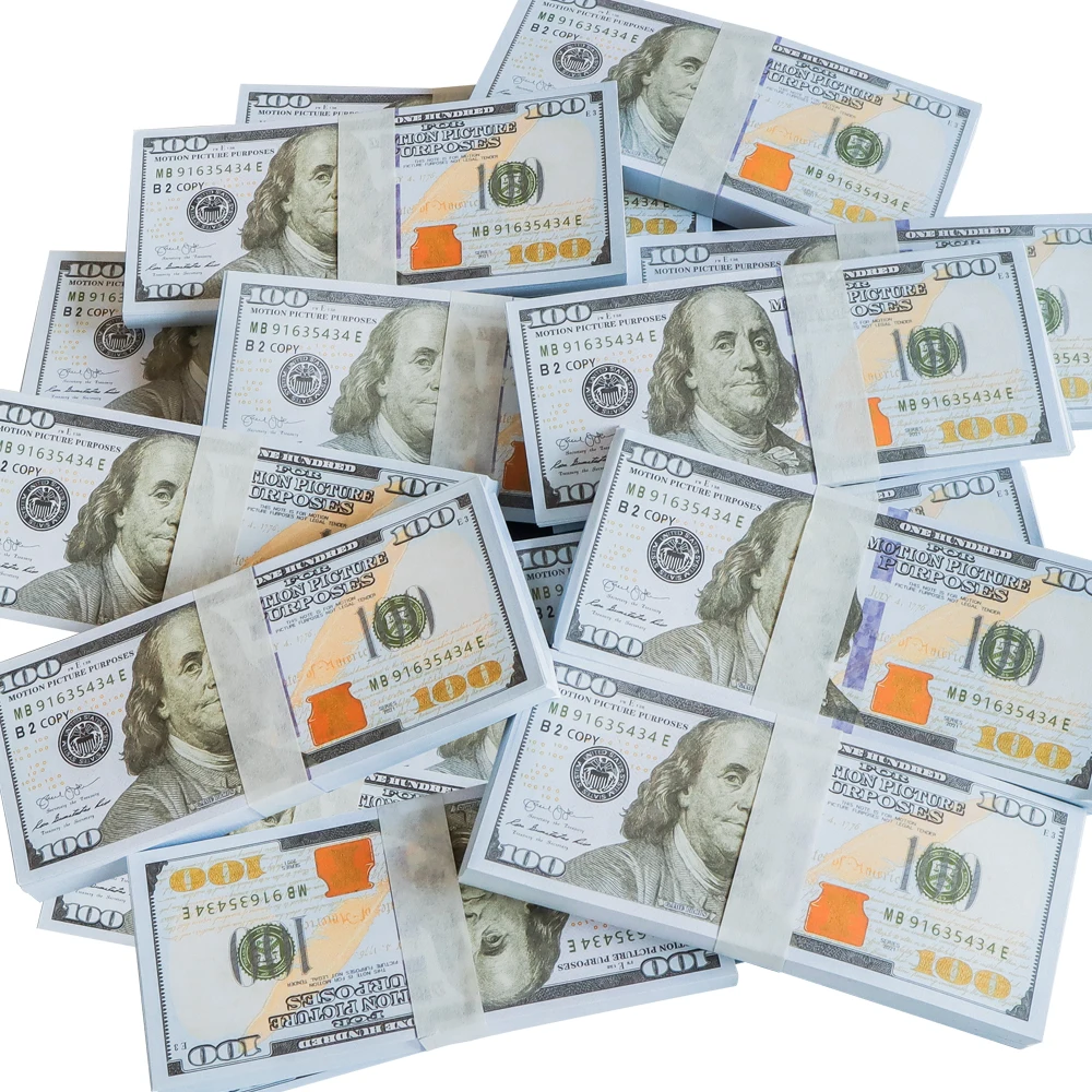 High Quality 100pcs Prop Money 100 Dollar Paper Bills Realistic Prop Money Banknote For Party Movie