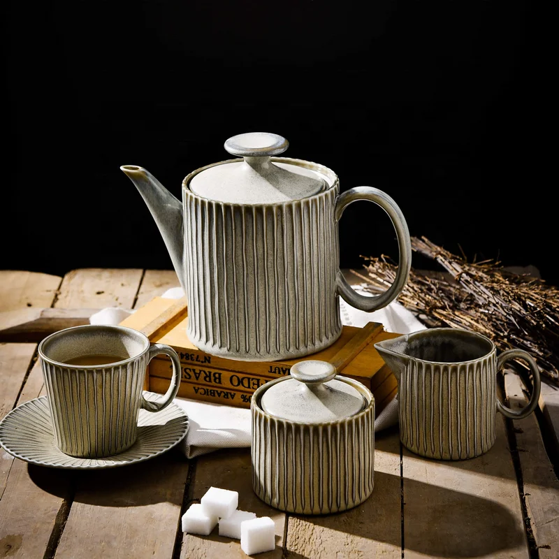 Cheap Hot Sale Top Quality Minimalist Private Label Porcelain coffee and tea sets 15pcs Ceramic Tea Sets