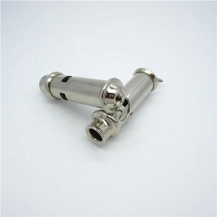 Factory supply 65mm /80mm metal long tubular metal survival whistle