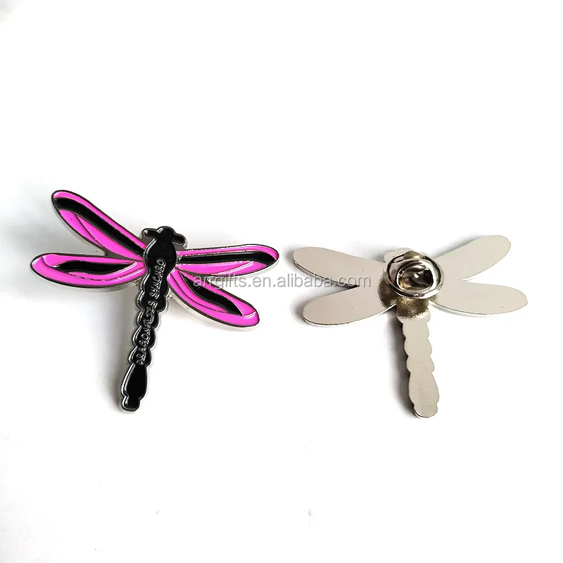 Anime Pin Die Struck Soft Enamel Animal Anime Lapel Pins Dragonfly Design Hard Enamel Metal Pin Factory