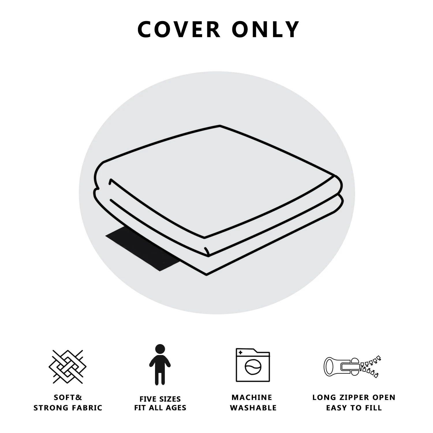 YJ Velvet Bean Bag Chair Cover  (No filling) for Adults Bedroom Corner Couch Cover Living Room Sofa Lounger