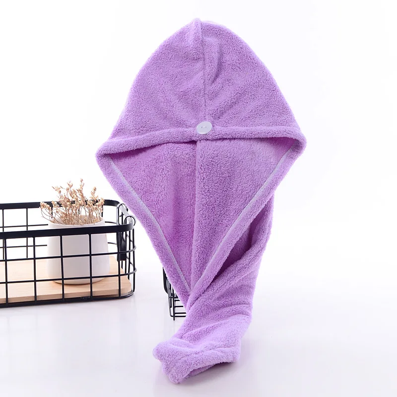 Salon Household Super Absorbent Hair Drying Cap Head Hat Pink Spa Magic Towel Multi-colored Hair Drying Cap