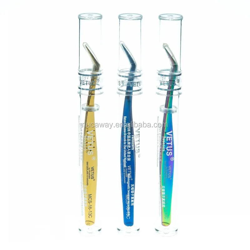 VETUS Original  russian volume eyelash extensions tweezers MCS-16-13c for picking fan lashes