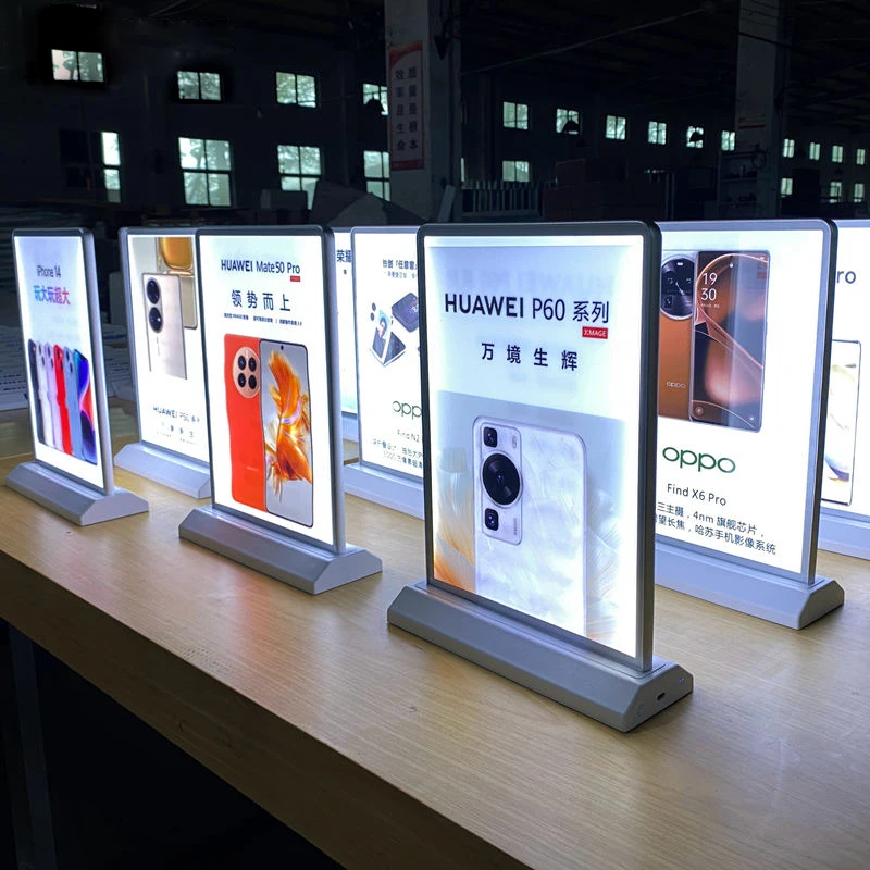 A4 Double-Sided led Advertising Light Boxs  Rechargeable Restaurant Menu Holder Bar Store Table Display  LED Light Box