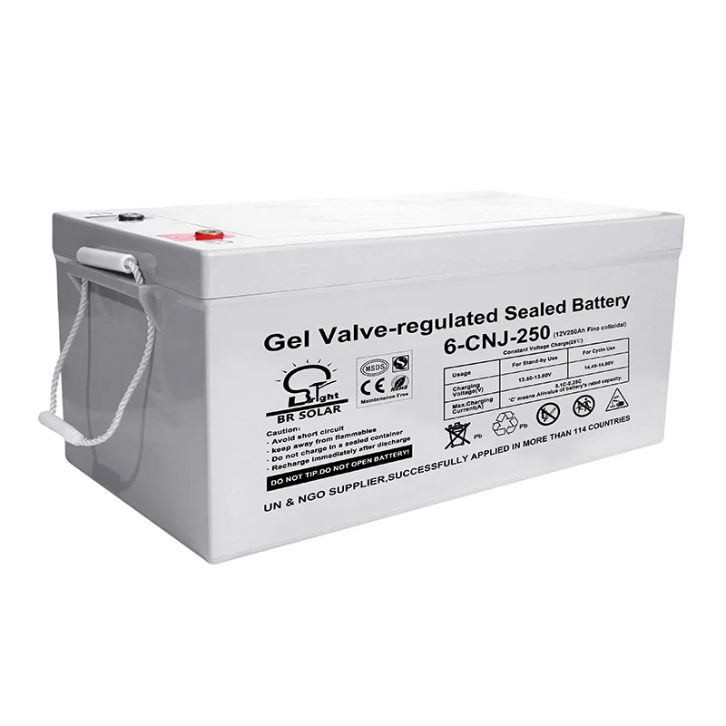 BR SOLAR High Performance Gel Solar Battery 12V 250Ah Solar Generator For Solar Energy System