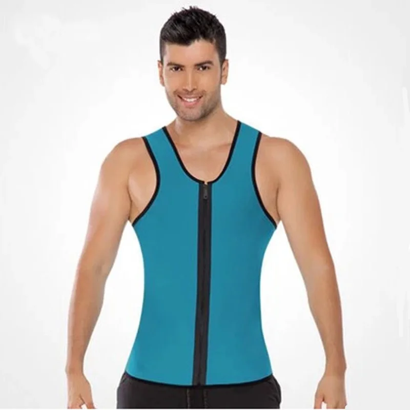 Men Hot Body Shaper Fitness Tank Top Neoprene Waist Trainer Sauna Sweat Vest