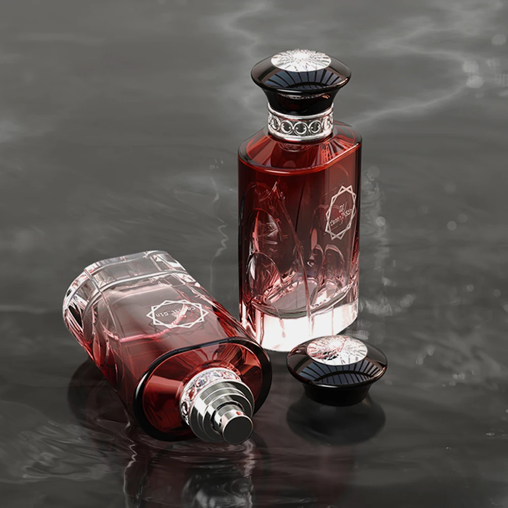 empty perfume bottle 50ml black united arab emirates perfume Cologne bottle for men