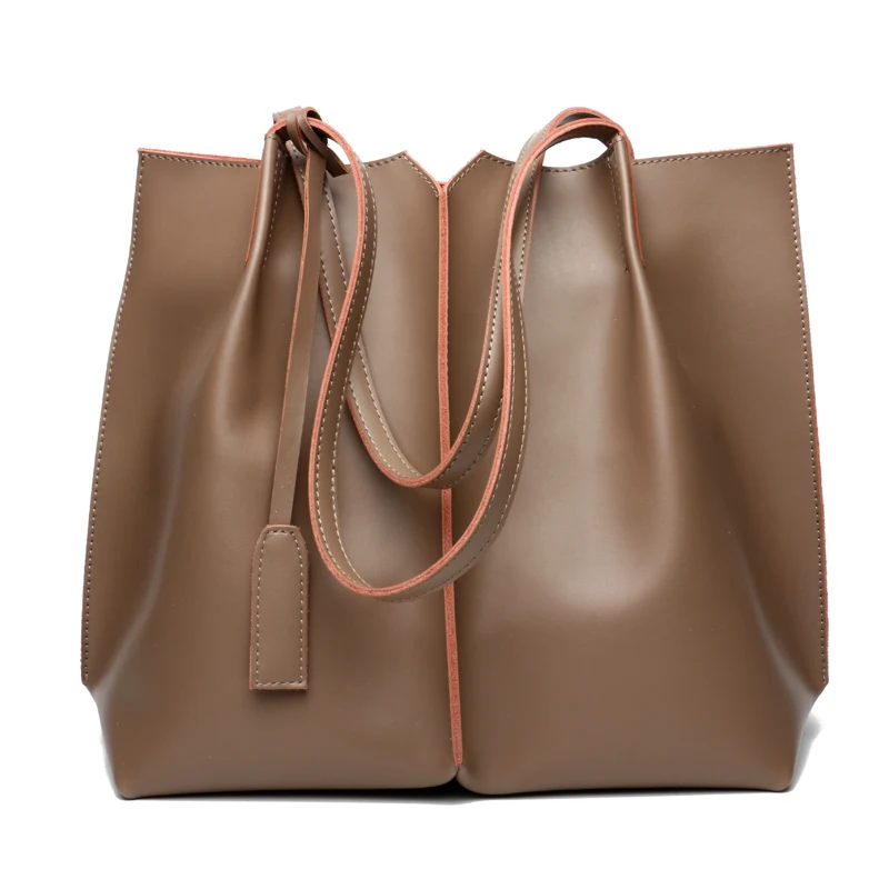 
TS8044 China supplier Guangzhou wholesale factory luxury Genuine Leather Women Casual Shoulder Handbag Travel Tote Bags for Lady 