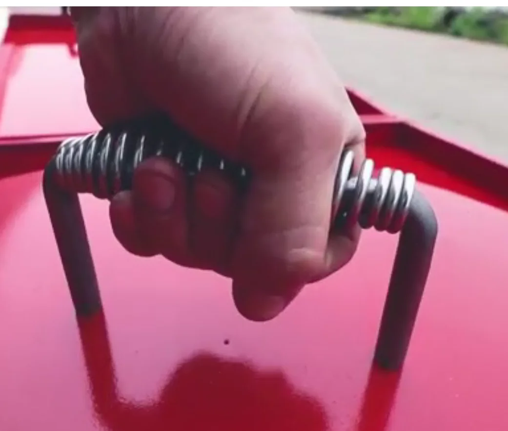 Nickel Plated Steel BBQ   Smoker Grill Stove Handle  Barrel Spring