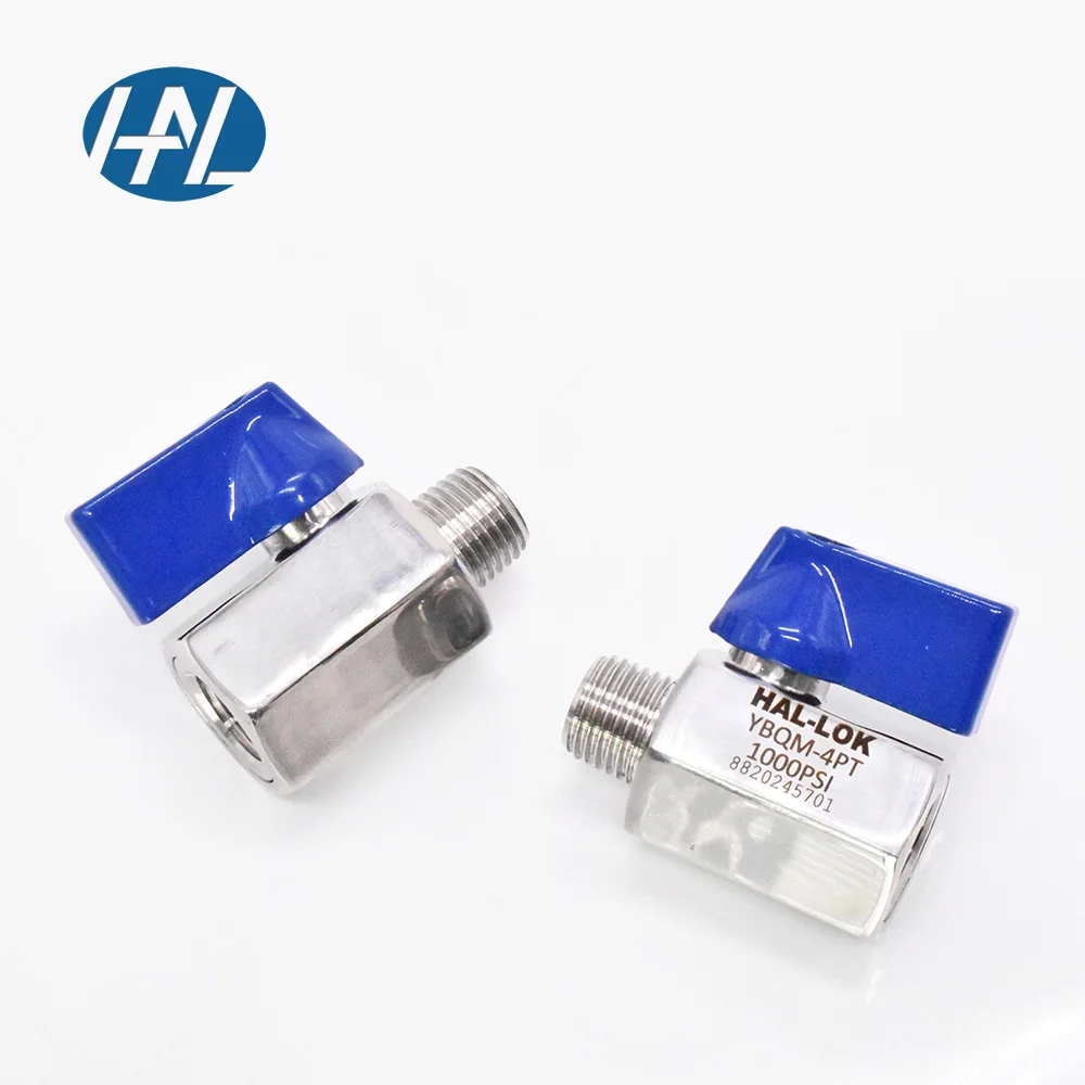 Stainless Steel Mini Ball Valve Female x Male Thread Shut-Off Valve BSPT/BSPP/NPT