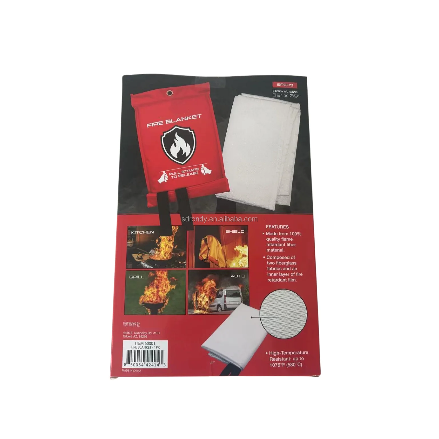 1.2*1.8M Fire safety  fire retardant blanket for home, school, hotel, kitchen