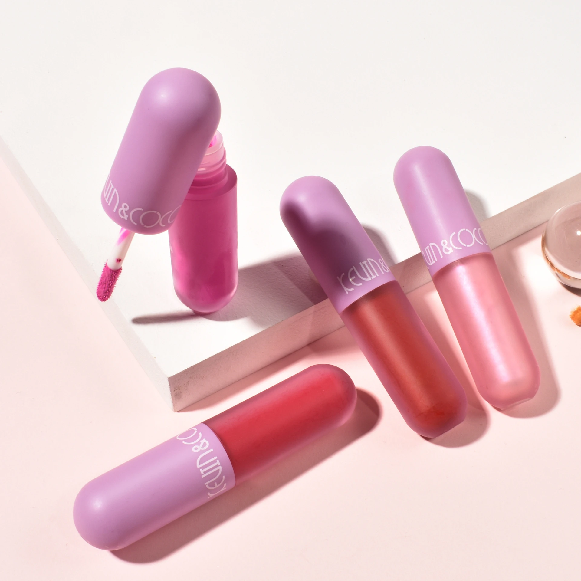 Foreign trade cross-border e-commerce special supply factory:4 color matte Lip glaze waterproof lip gloss lipstick