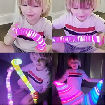 Fidget Toys glow in dark Light Up Pop Tubes Party Favors squeeze Tubes Stress Relief Toys