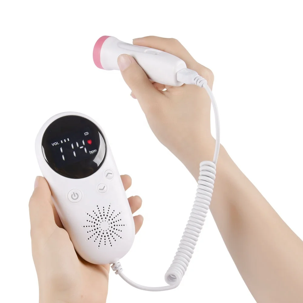 W8-25 Medical Household Pregnancy Led Screen Handheld Mini Doppler Fetal Monitor