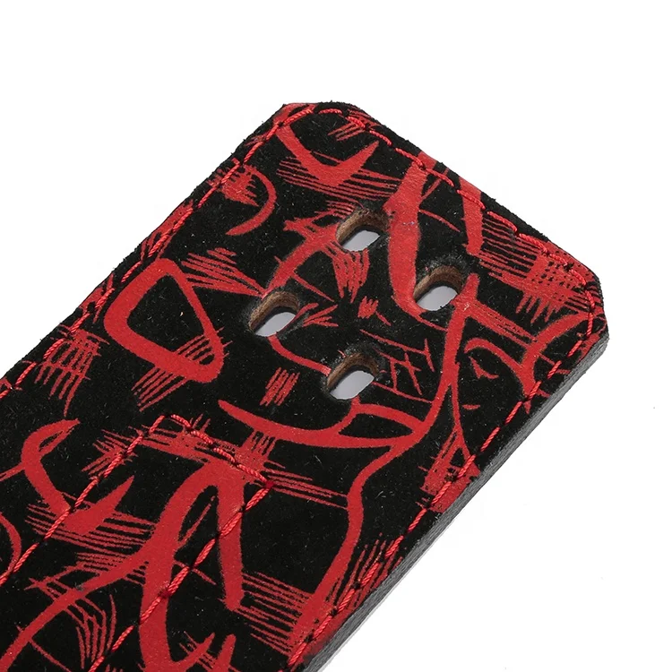 Custom Training Weight Power Lifting Cowhide Belt Lever With Buckle