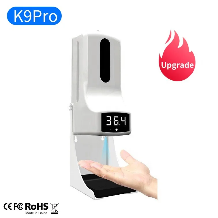 2020 New K9 pro intelligent sensor automatic alcohol Gel dispenser K9 thermometer dispenser