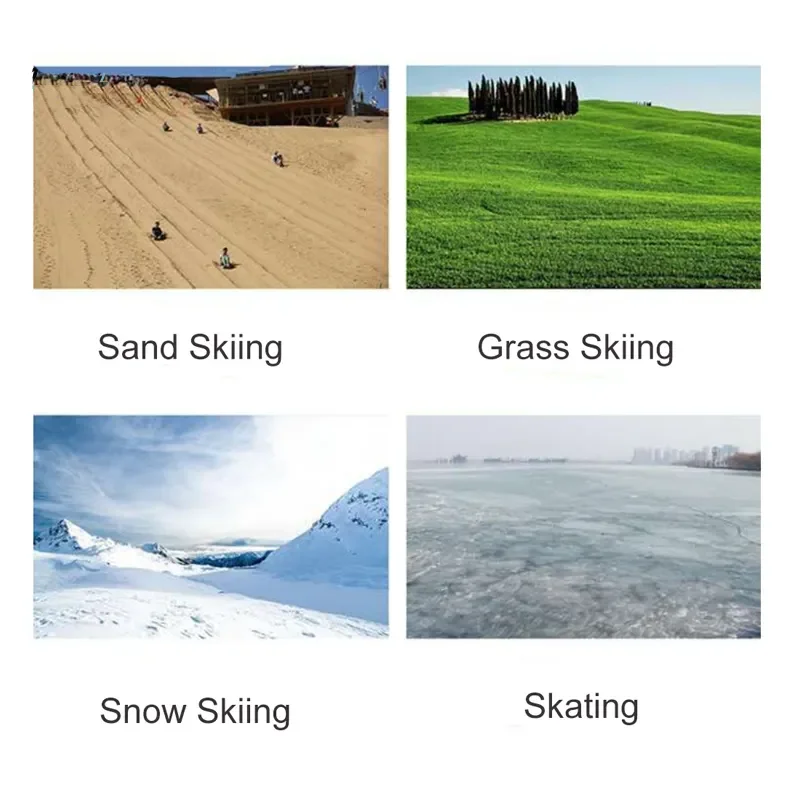 Hot sale outdoor plastic children snowboards grass sand sliding skiing board for sale