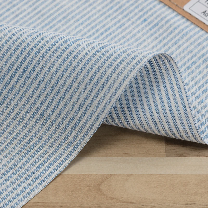 
High quality 54% hemp 44% organic cotton 2% spandex stripe fabric for clothing 