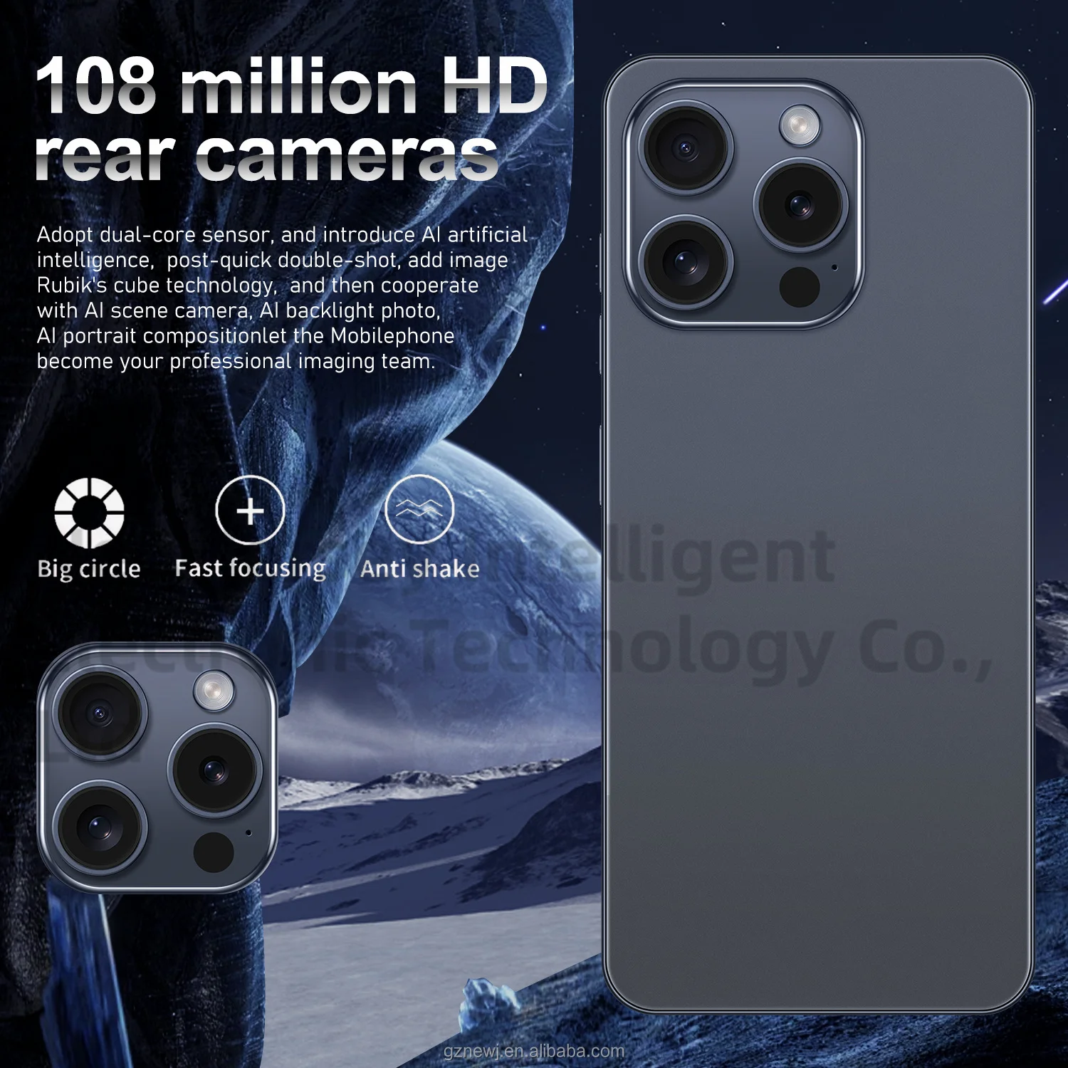 HX-Cellphone 0riginal i16 ProMax 16gb+1tb Smartphone 7.3inch Unlocked Dual Card 5g Phones Android 14.0 Mobile Phones