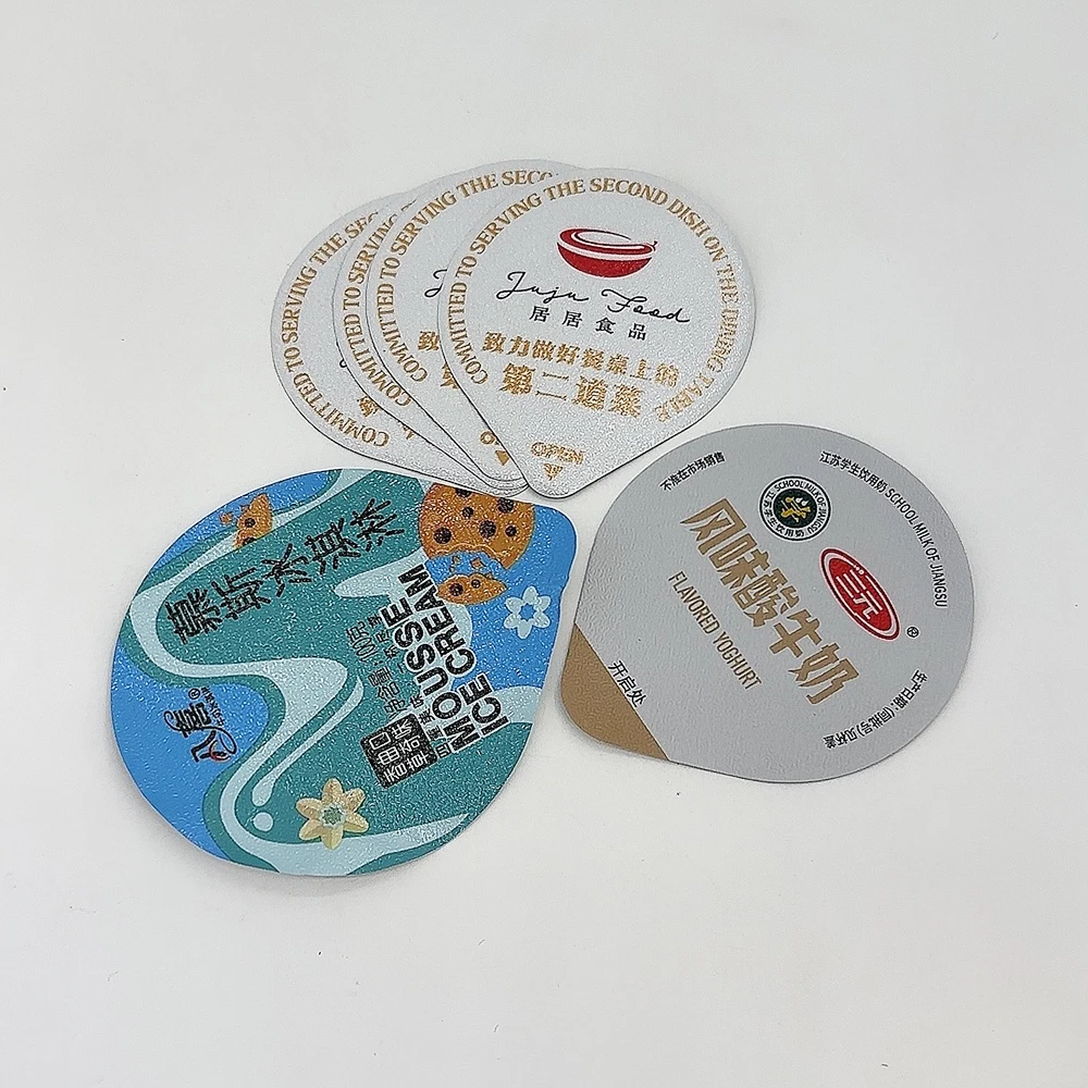 Fantasy Factory Custom Disposable Yogurt Bowl Coffee Capsule Die Cut Sealing Lids Aluminum Foil Sealing Film Cover
