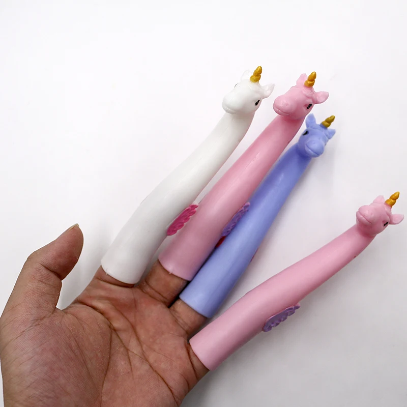 Superstar New Arrival TPR  Eco-Friendly Animal Unicorn Finger Toy Puppet Cute Cartoon Toy Soft Toy for Kids