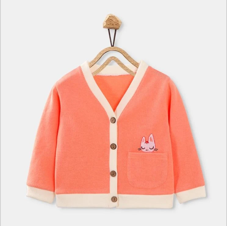 
Leesourcing- wholesale fashional candy color knitted baby cardigan sweaters for girl 