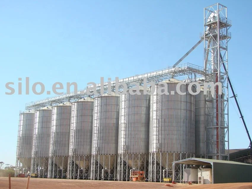 Бункерный нижний зерновой бункер, оснащенный лифтами, конвейерами, подиумами и другими необходимыми объектами