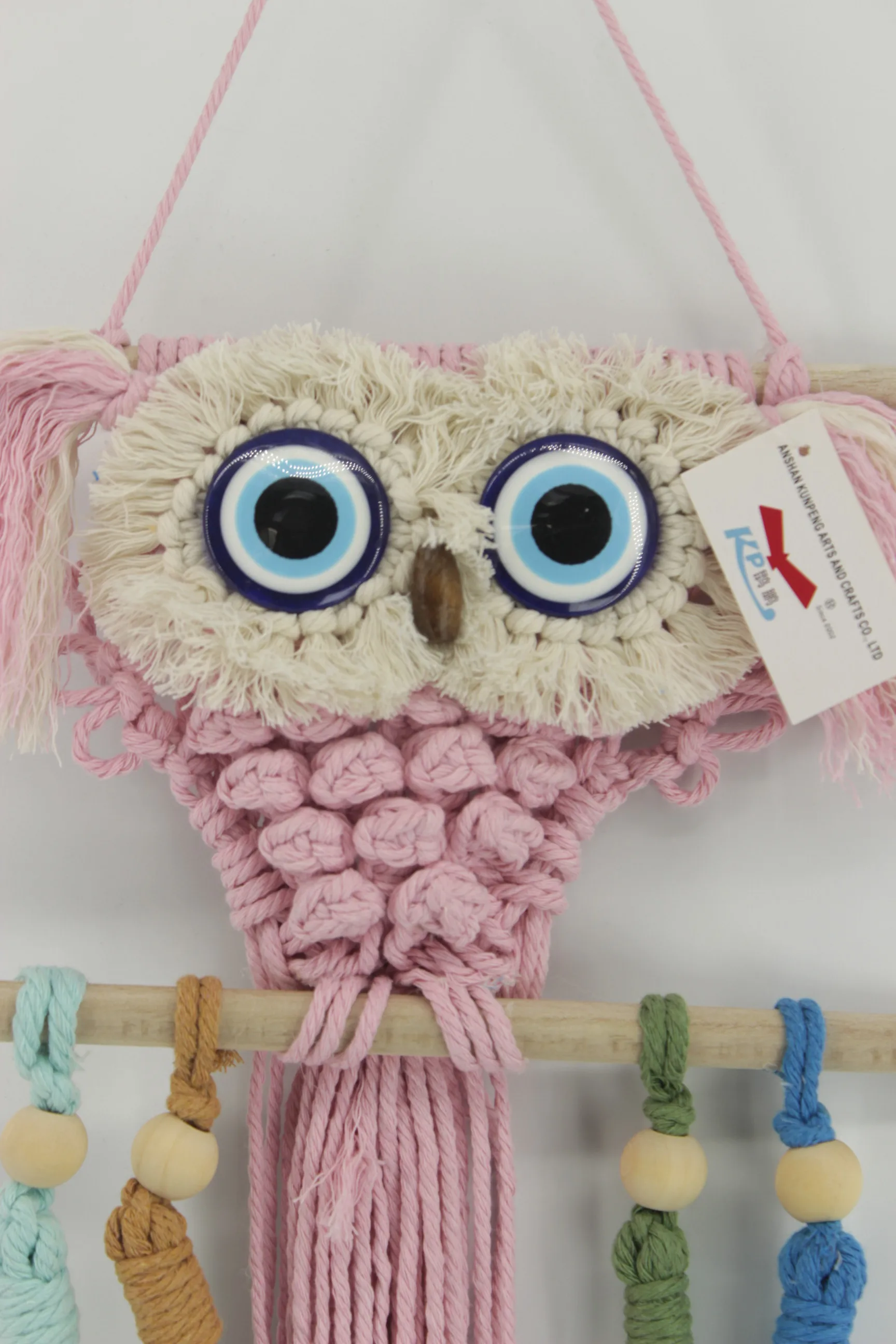 Colourful Beautiful Owl Tapestry Craft Bedroom Wall Decor Macrame Hand Woven Gift