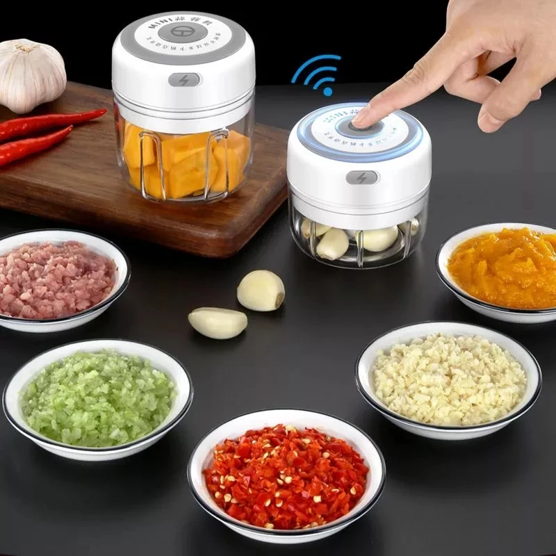 New Electric Mini Garlic Masher Vegetable Grinder Wireless Portable Electric Crusher Electric food Garlic Machine kitchen Tools