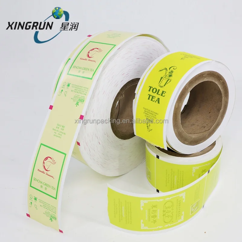 Custom Label Tag Pla Tea Filter Roll Food Grade Triangle Pla Mesh Non-woven Tea Bag Label Rolling Paper Corn Fiber