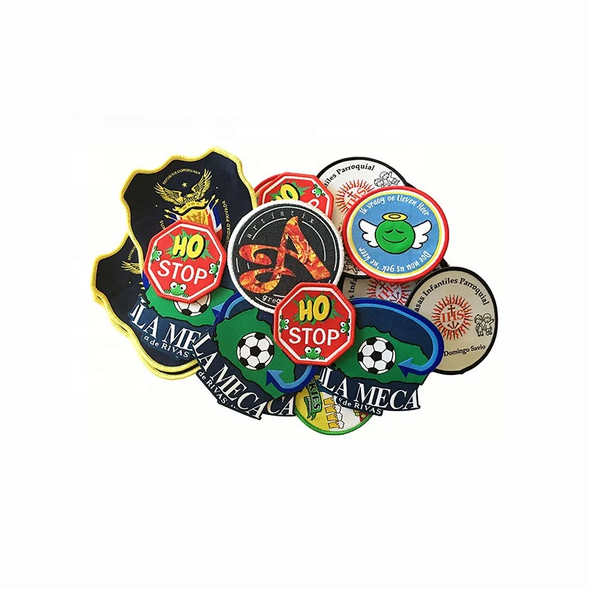 Лидер продаж, тканые нашивки, индивидуальный дизайн, нашивки с вышивкой утюгом, вышитая нашивка для шляпы и одежды