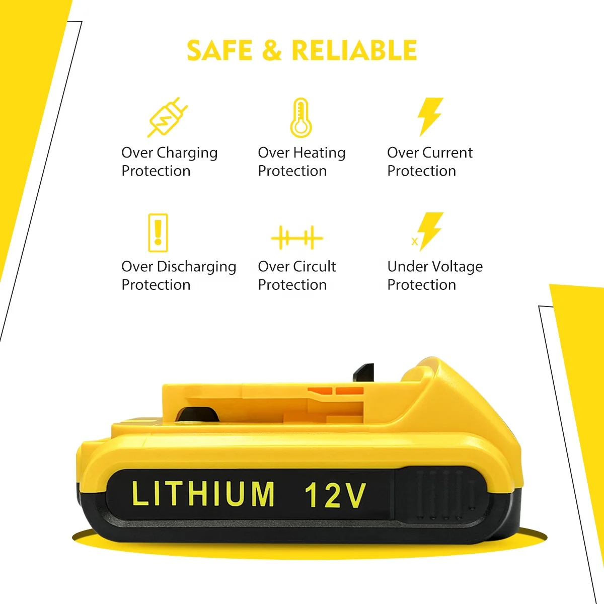 Replacement Dewalt Battery Lithium-ion 20V 2.5Ah Flex Volt Battery DCB200 Series High Capacity Battery for Dewalts Power Tools