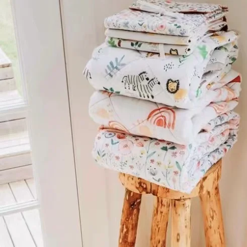 2023 New Design Stylish Colorful Non Toxic Rug Quilting Design Newborns Carpet Anti-Slip Round Design Baby Floor Play Mat