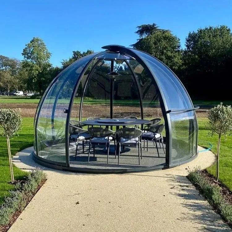 UNIFIVE Glamping Outdoor bubble Dome House Easy Assemble Popular Sliding Door Transparent PC Camping Dome camper Tent Pod
