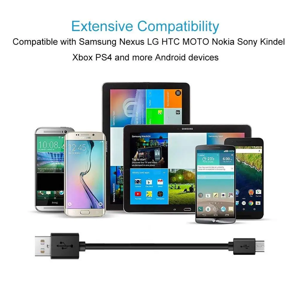  0 2 м 1A USB-кабель зарядный кабель внешний аккумулятор короткий Usb-кабель Micro