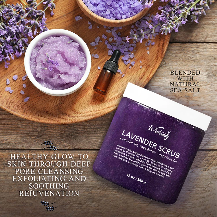 Oem Private Label bodyscrub set 100% natural organic skin exfoliating whitening sherbet dead sea salt body scrub