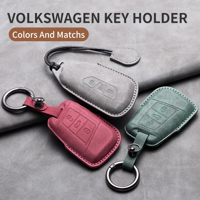 Low Price Factory Outlet Leather Car Key Cover Soft And Durable  For VW Volkswagen Car Accessories