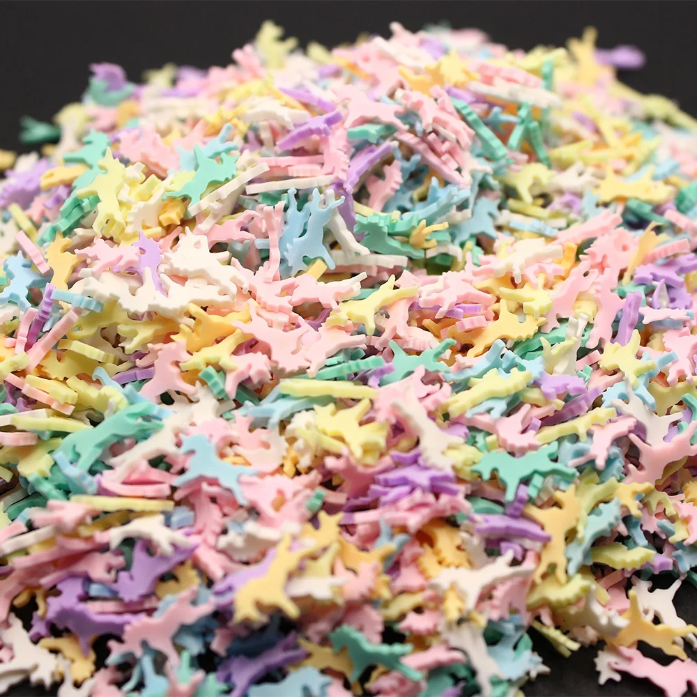 Cute Unicorn Horse Cloud Cartoon Slice Polymer Hot Clay Sprinkles DIY Slime Filling Scrapbooking Phone Nail Art Party Decoration