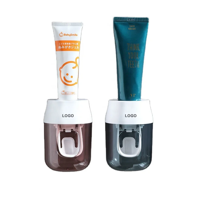 Baolong Factory Multifunctional Wall-Mounted Bathroom Portable Bath Organizer Toothbrush Holder Automatic toothpaste squeezer