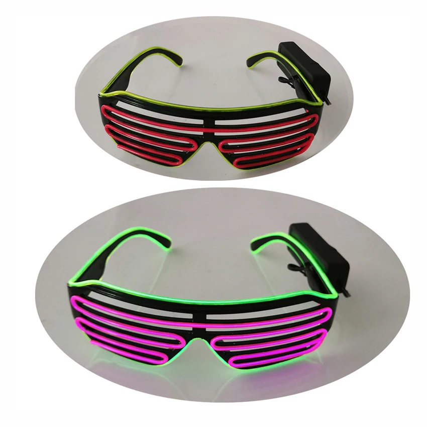 New Product EL Glowing Shutter Party Glasses Led Shutter Glasses