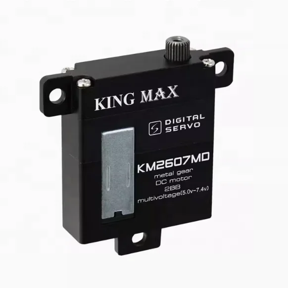 KINGMAX KM2607MD 28g 8kg.cm High Voltage Digital Metal Gear Wing Servo dual ball bearings for RC Airplanes Fixed Wing Glider UAV