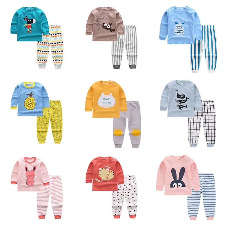 bulk wholesale kids clothing children clothing boys and girls 100%cotton autumn sets unisex leisure suits boy pants