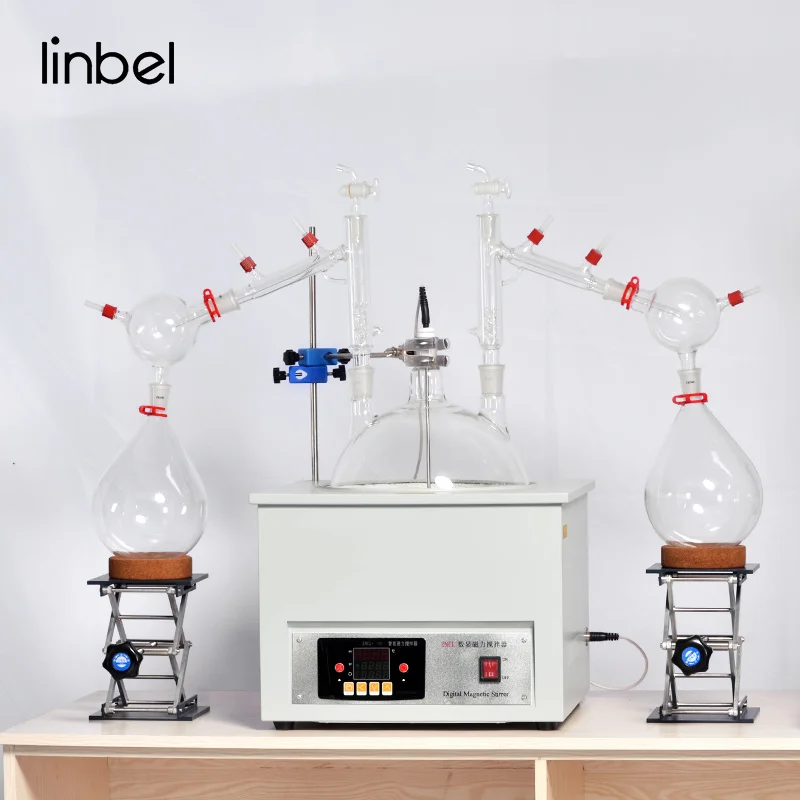Short Path Distillation Fractional Distillation Unit With Cold Trap Condenser